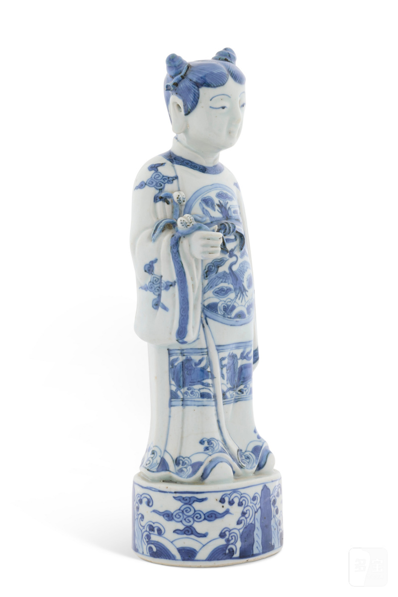 IMMORTELLE EN PORCELAINE BLEU BLANC  CHINE, DYNASTIE MING, ÉPOQUE WANLI (1573-1619) - 图3